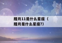 腊月11是什么星座（腊月是什么星座?）