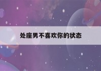 处座男不喜欢你的状态(处座男不回信息是怎么想的)