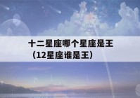 十二星座哪个星座是王（12星座谁是王）