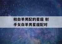 和白羊男配的星座 射手女白羊男星座配对