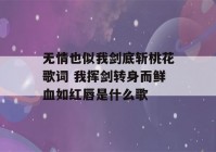 无情也似我剑底斩桃花歌词 我挥剑转身而鲜血如红唇是什么歌