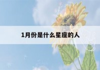 1月份是什么星座的人(2月份是什么星座的人)