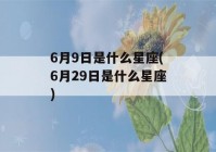 6月9日是什么星座(6月29日是什么星座)