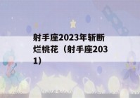 射手座2023年斩断烂桃花（射手座2031）