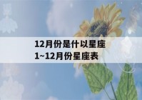 12月份是什以星座 1～12月份星座表