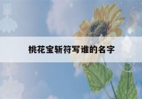 桃花宝斩符写谁的名字