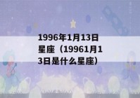 1996年1月13日星座（19961月13日是什么星座）