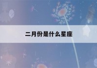 二月份是什么星座(水瓶座)