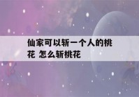 仙家可以斩一个人的桃花 怎么斩桃花