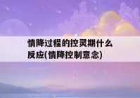 情降过程的控灵期什么反应(情降控制意念)