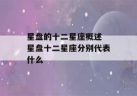 星盘的十二星座概述 星盘十二星座分别代表什么