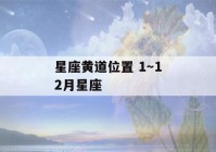 星座黄道位置 1～12月星座