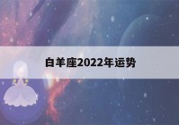 白羊座2022年运势(白羊座2022年运势男)