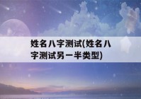 姓名八字测试(姓名八字测试另一半类型)