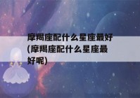 摩羯座配什么星座最好(摩羯座配什么星座最好呢)