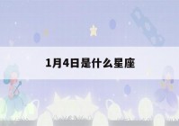 1月4日是什么星座(11月4日是什么星座)