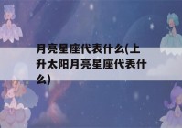 月亮星座代表什么(上升太阳月亮星座代表什么)