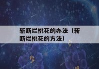 斩断烂桃花的办法（斩断烂桃花的方法）