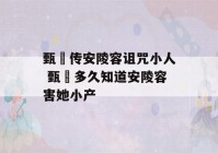 甄嬛传安陵容诅咒小人 甄嬛多久知道安陵容害她小产