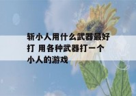 斩小人用什么武器最好打 用各种武器打一个小人的游戏