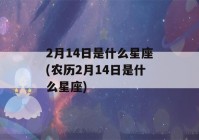 2月14日是什么星座(农历2月14日是什么星座)