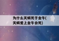 为什么天蝎死于金牛(天蝎爱上金牛会死)