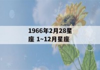 1966年2月28星座 1～12月星座