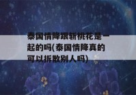 泰国情降跟斩桃花是一起的吗(泰国情降真的可以拆散别人吗)