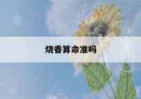 烧香看八字准吗