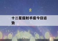 十二星座射手座今日运势(十二星座射手座今日运势查询水墨)