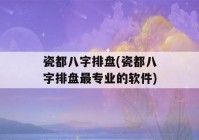 瓷都八字排盘(瓷都八字排盘最专业的软件)