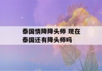 泰国情降降头师 现在泰国还有降头师吗