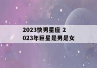 2023快男星座 2023年巨星是男是女