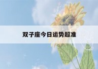 双子座今日运势超准(双子座今日运势超准生辰八字)