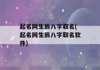 起名网生辰八字取名(起名网生辰八字取名软件)