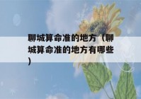 聊城看八字准的地方（聊城看八字准的地方有哪些）