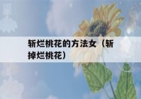 斩烂桃花的方法女（斩掉烂桃花）