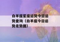 白羊座星座运势今日运势查询（白羊座今日运势走势图）