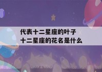 代表十二星座的叶子 十二星座的花名是什么