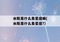 水瓶是什么象星座嘛(水瓶是什么象星座?)