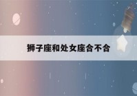 狮子座和处女座合不合(狮子座和处女座合不合财)