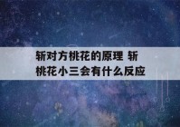 斩对方桃花的原理 斩桃花小三会有什么反应