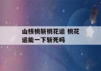 山核桃斩桃花运 桃花运能一下斩死吗