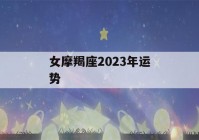 女摩羯座2023年运势(摩羯座2023年运势唐立淇)