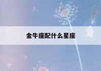 金牛座配什么星座