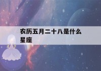 农历五月二十八是什么星座(1998年农历五月二十八是什么星座)