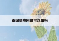 泰国情降网络可以做吗