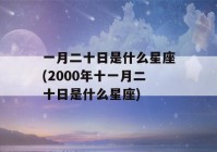 一月二十日是什么星座(2000年十一月二十日是什么星座)