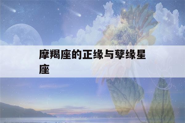 摩羯座的正缘与孽缘星座