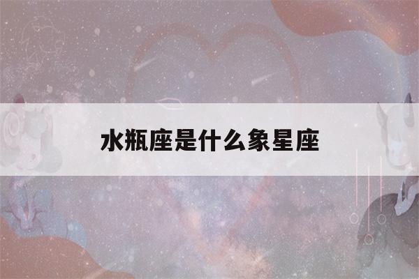 水瓶座是什么象星座